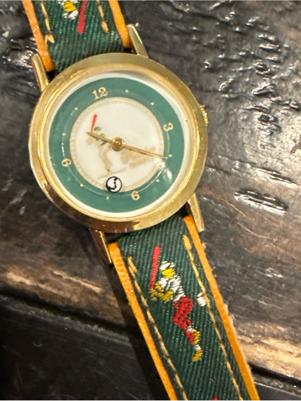 Vintage 80s 90s Ronica Quartz Ladies Watch Baseball Needs Battery Not Tested